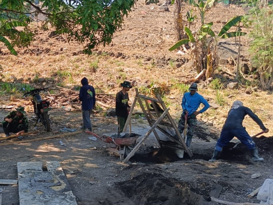 Yonzipur dan Kodim 1409/Gowa Berpacu Rampungkan Jembatan Badenglolo, Demi Akses Warga