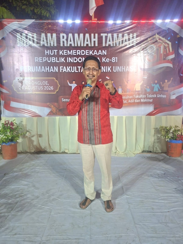 Ramah Tamah HUT RI ke-81 di Kompleks Perumahan FakultasTeknik Unhas Pererat Silaturahmi Warga